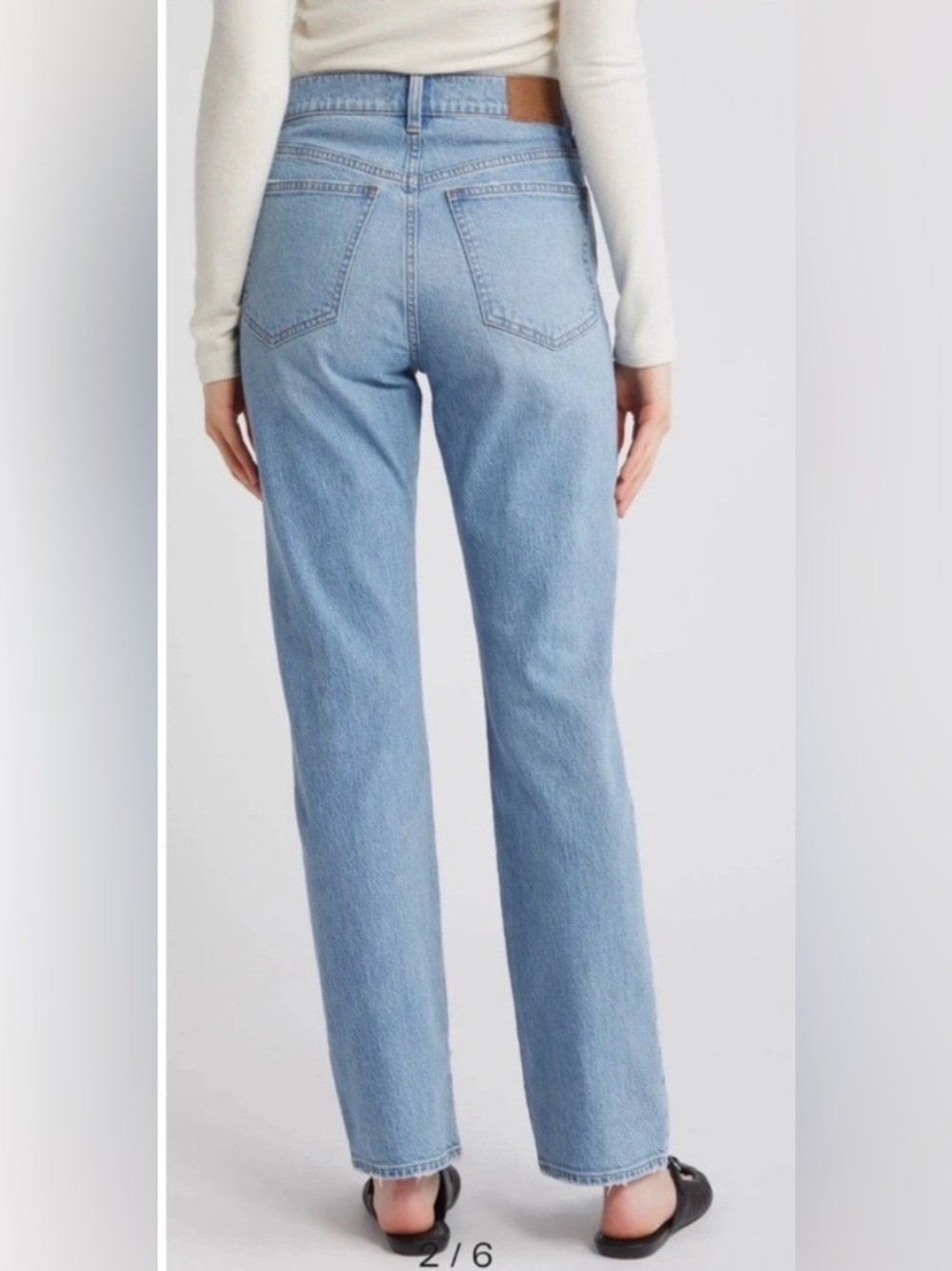 Madewell 90s High Rise Straight Jean in Light Blue
